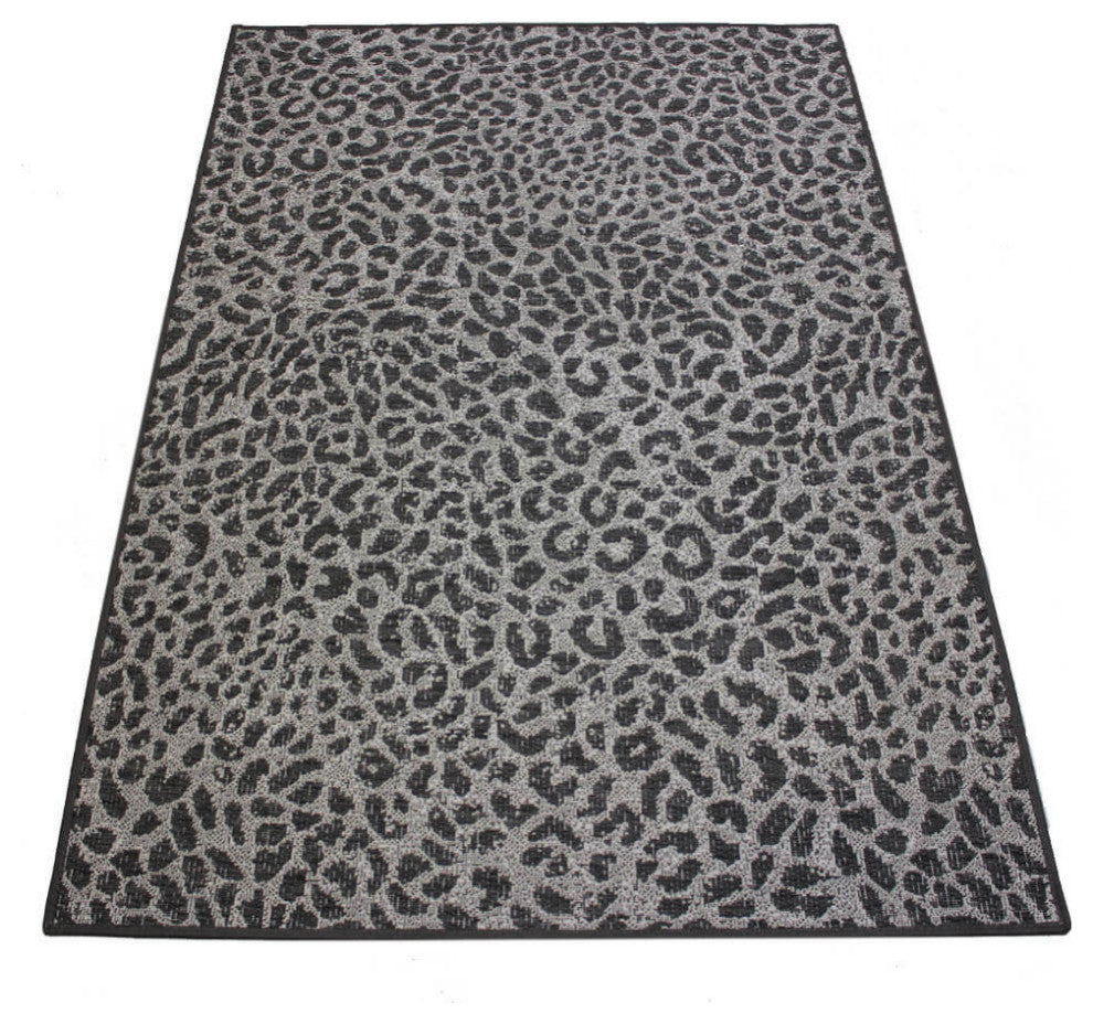 Vumbura Plains Area Rug, Indoor, Outdoor, Accent Carpet, Navy Square 8'x8'