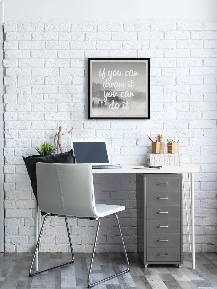"Dream It and Do It" Framed Painting Print, 32x32
