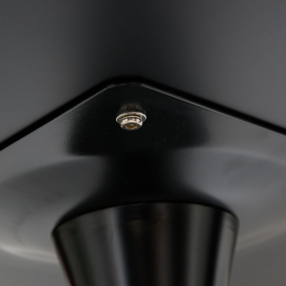 Round Dining Table 35" MDF Wood Tabletop in Steel for Dining Room & Kitchen, Black