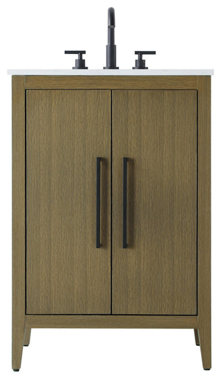Home Living 24" Single Bathroom Vanity, Chestnut Brown