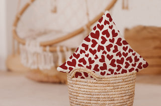 26" x 26" Patterned Hearts Valentine's Decorative Indoor Pillow, Valentines Red