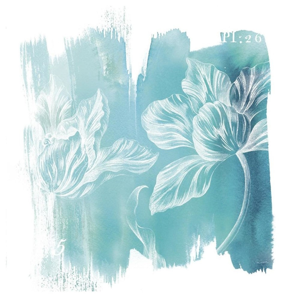 "Water Wash II" Digital Paper Print by Sue Schlabach, 38"x38"