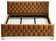 Beverly Mid-Century Modern Tufted Velvet Platform Bed, King