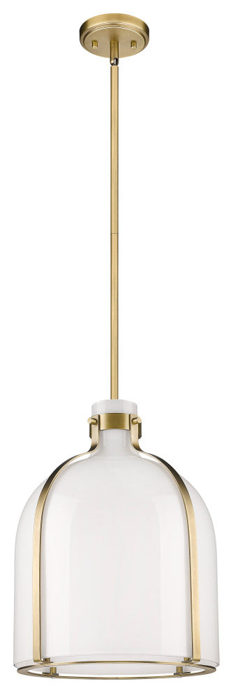 Z-LITE 818-12RB 1 Light Chandelier, Rubbed Brass