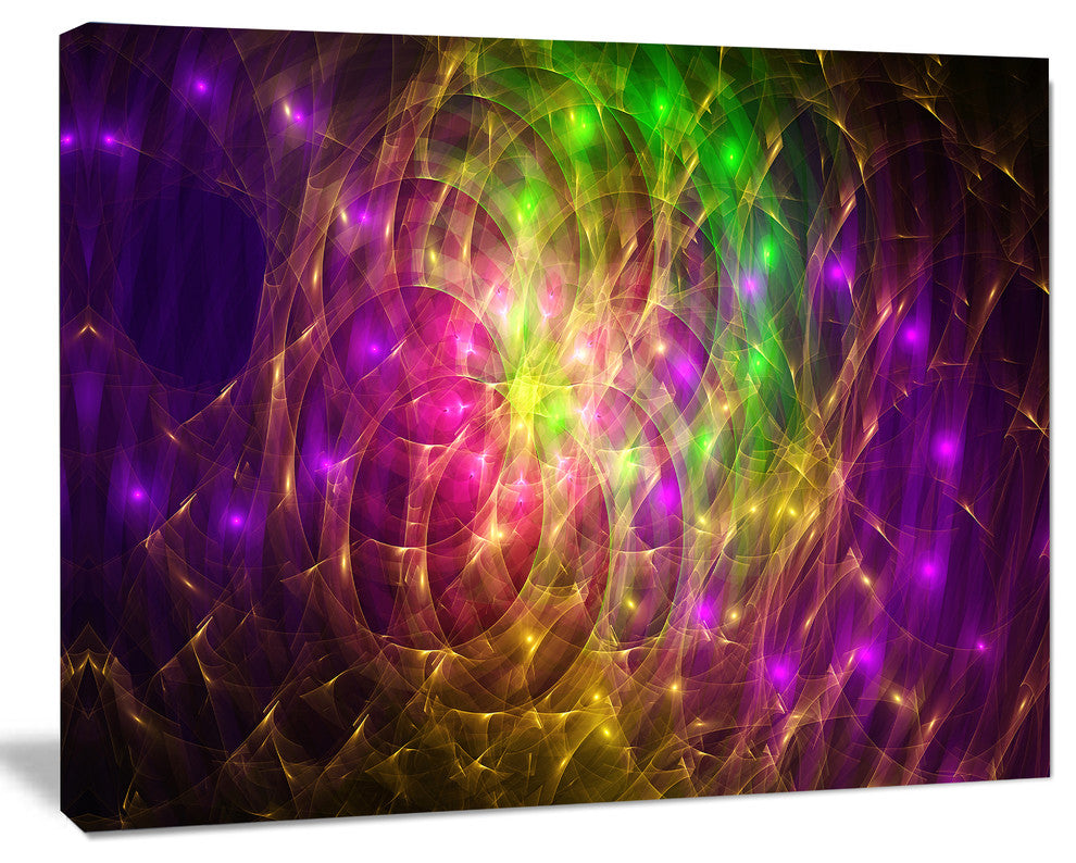 Purple Green Symphony of Colors, Oversized Abstract Canvas Art Print, 60x40