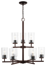 Oslo 9-Light Chandelier, Bronze