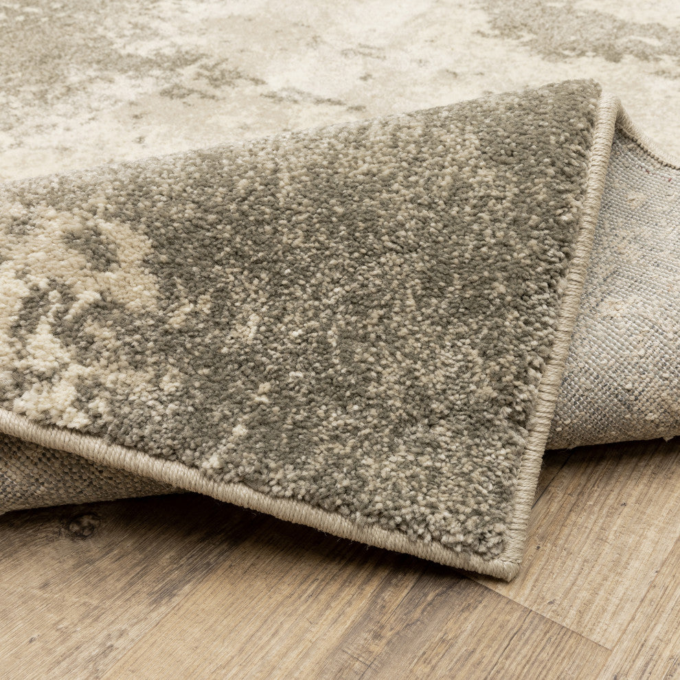 Carolina Abstract Sands Area Rug, Beige, 6'7"x9'2"