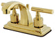 Kingston Brass 4" Centerset Bathroom Faucet, Polished Brass