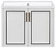 24 inch MDF Wall-Mounted Bathroom Vanity Set Integrated Ceramic Sink
