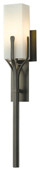 Mediki Sconce, Dark Smoke Finish, Opal Glass
