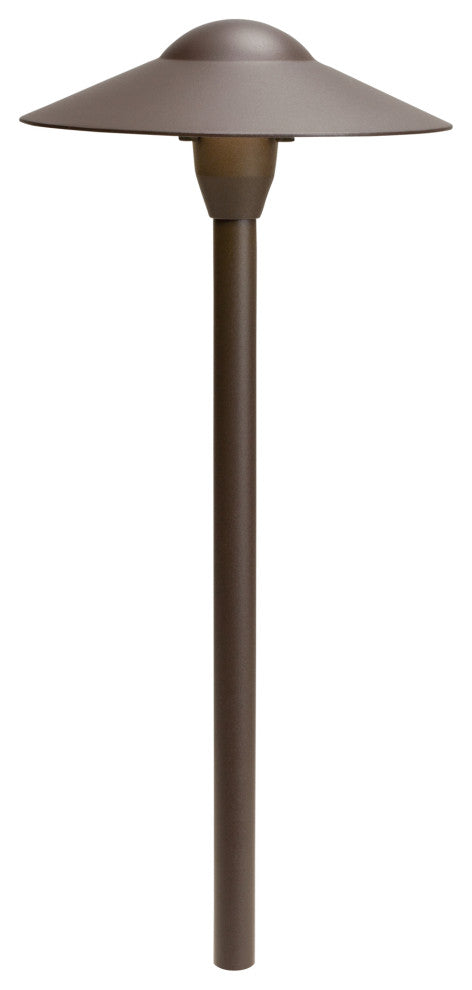 Textured Architectural Bronze 21" Cone Path and Spread 1-Light 12V