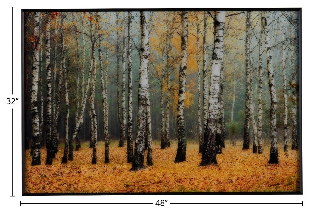 Rivers Glass Wall Art With Black Frame