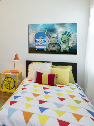 "Tiny Houses" Painting Print on Wrapped Canvas