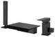 Moda Waterfall Matte Black Roman Bathtub Filler Faucet with Handshower