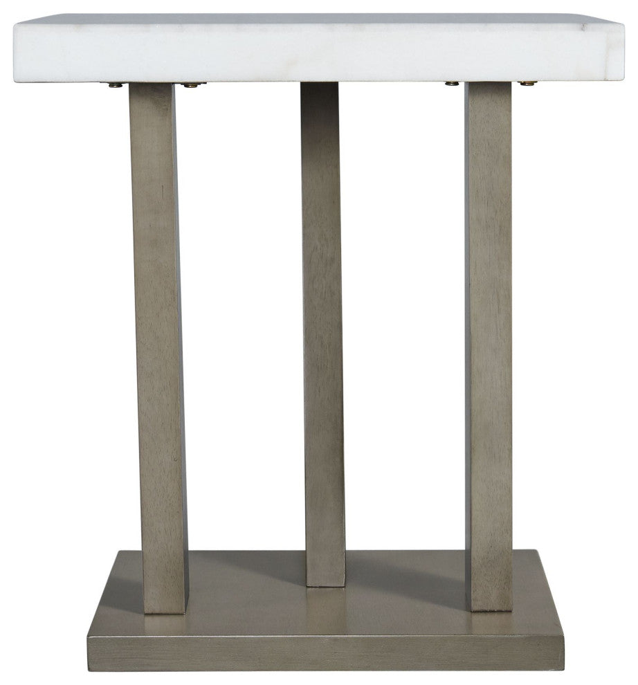 Picket House Furnishings Graham Square End Table in Grey