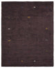 Hand Knotted Loom Silk Mix Area Rug Contemporary Brown