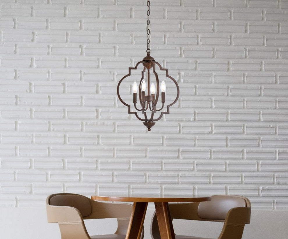 Sonny 4-Light Pendant, Weathered Oak