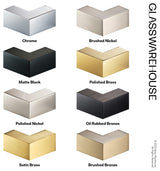 Glass Warehouse 78"x50" Frameless 3 Panel Inline Shower Door, Satin Brass