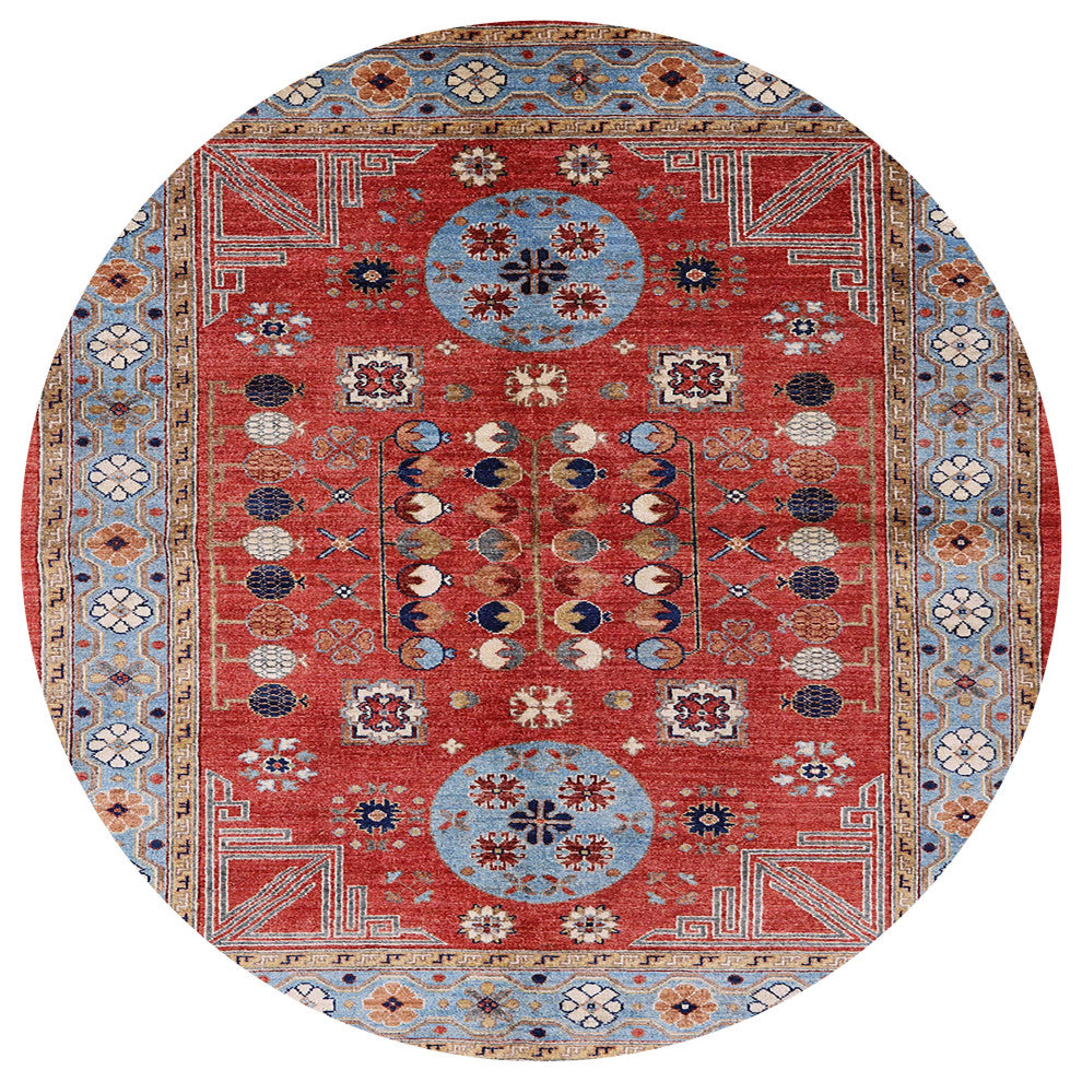 Ahgly Company Indoor Round Mid-Century Modern Area Rugs, 7' Round