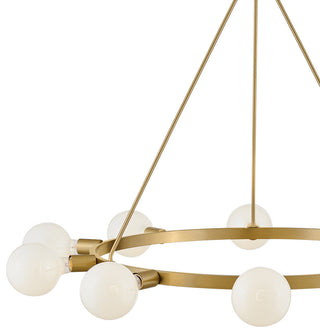 Lark Orla 24" Large Single Tier Chandelier, Lacquered Brass