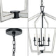 Galloway 4-Light 30" Matte Black Foyer Light With Distressed White Accents
