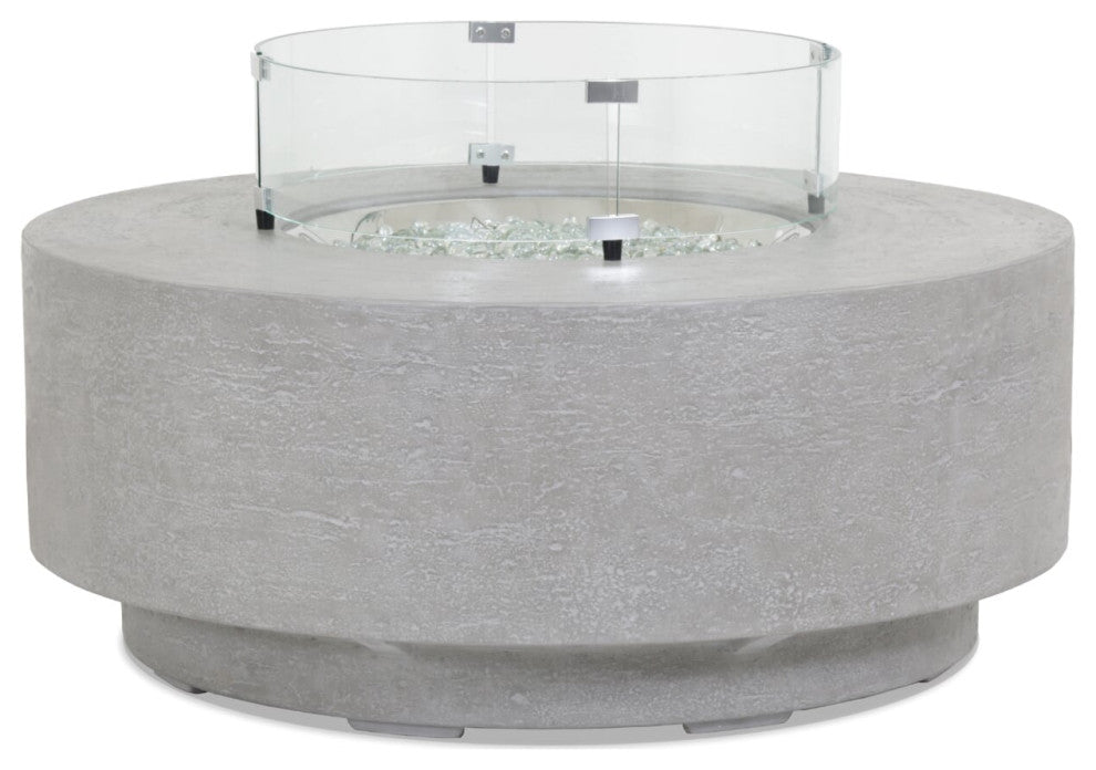 Bazaar Concrete Made Gatherings Gravelstone Outdoor Fire Table