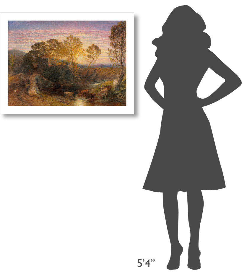 "The Golden Hour, 1865" Digital Paper Print by Samuel Palmer, 32"x24"