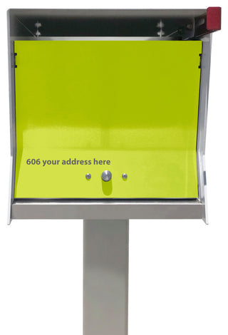 The RetroBox with Locking doors. Modern Pole Mounted Mailbox, Pole not included.