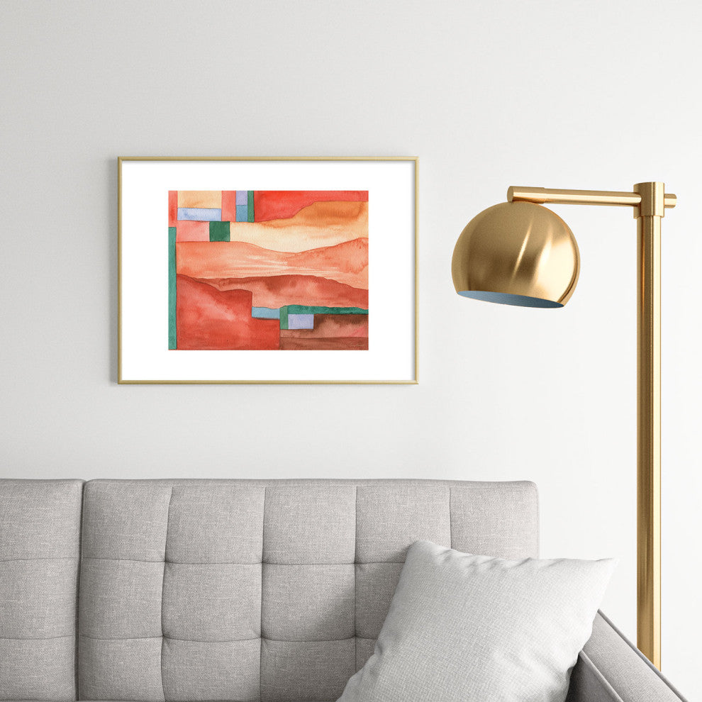 Carey Copeland Abstract Desert Landscape Metal Framed Art Print