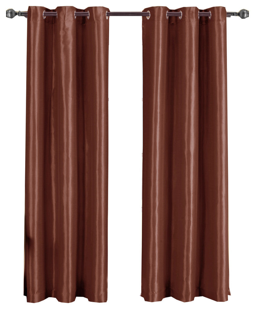 Single Soho Grommet Thermal insulated Blackout Panel, Rust, 42"x108"