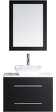 Marsala 29" Single Bathroom Vanity Set Espresso, Engineered Stone Countertop