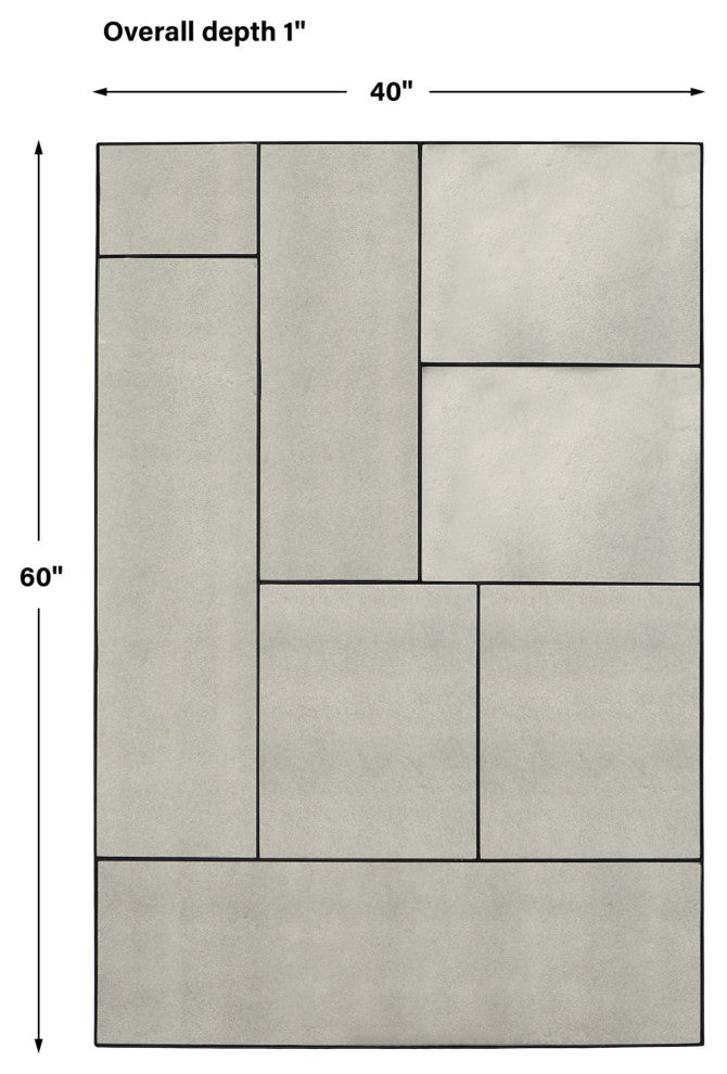 Uttermost 09898 Puzzle Piece 40" W x 60" H Rectangular Framed - Black