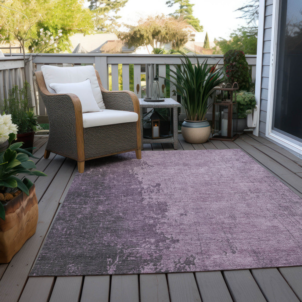 Machine Washable Indoor/Outdoor Chantille ACN1912 Violet 8' x 10' Rug