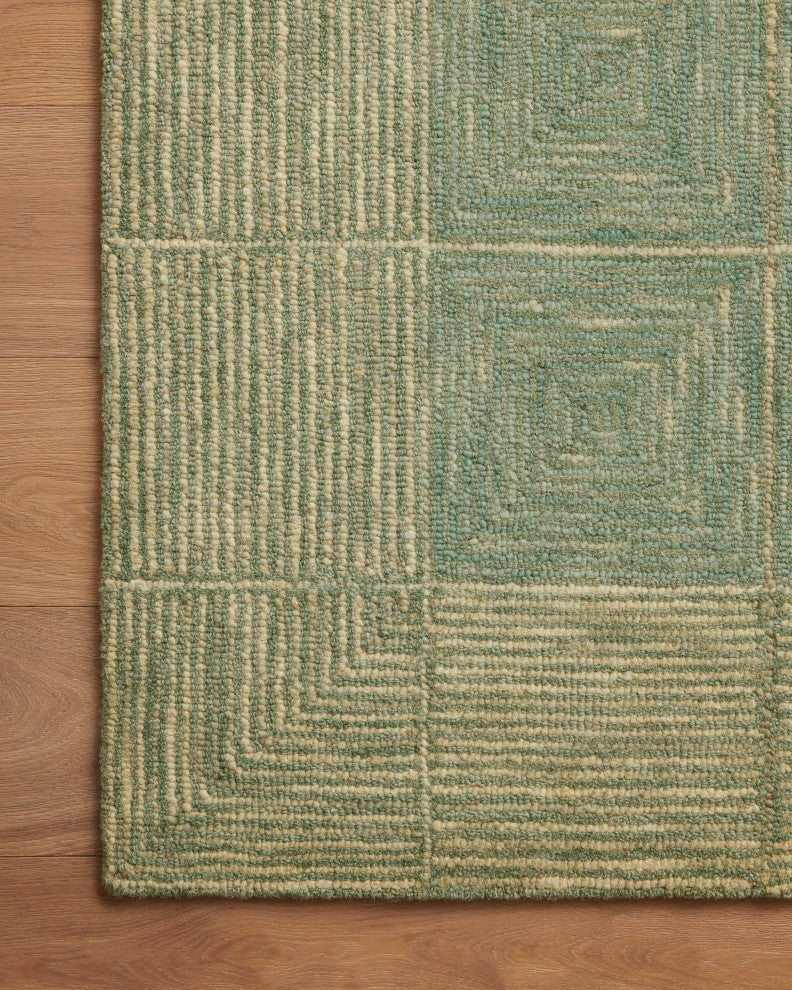 Chris Loves Julia x Loloi Francis Green / Natural 2'-0" x 5'-0" Accent Rug