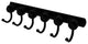 Mercury 6 Position Tie Rack with Smooth Accent, Matte Black