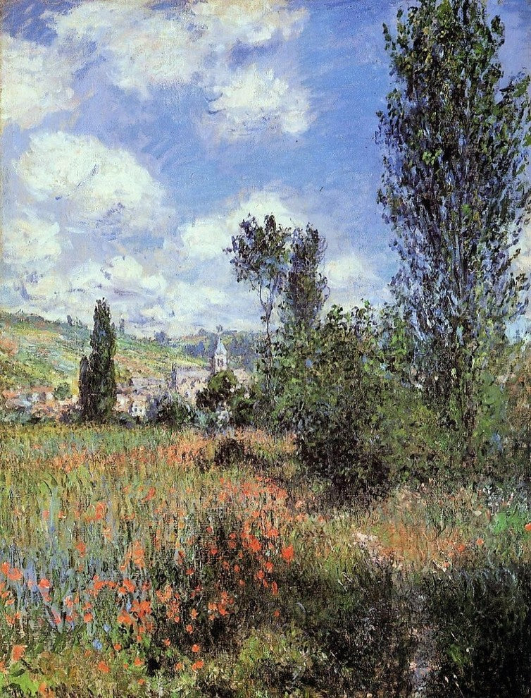 Claude Oscar Monet Lane in the Poppy Fields Ile Saint-Martin Wall Decal