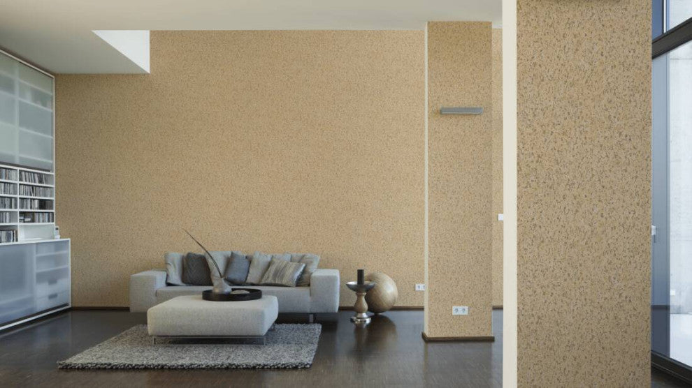 Plain Textured Wallpaper, Scattered Spots, Beige Cream Yellow Vanilla, 1 Roll
