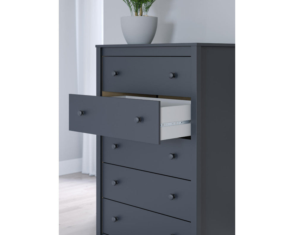 Simmenfort Navy Blue Chest of Drawers