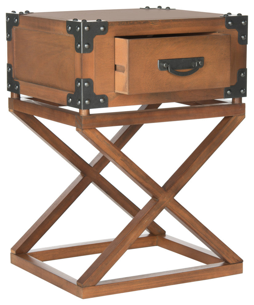 Safavieh Dunstan Accent Table With Storage Drawer, Autumn Leaf