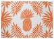 Pineapple Leaves Spring Chenille Rug, Orange, 5'x7'