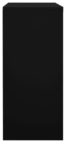 vidaXL Office Cabinet with Sliding Door Black 35.4" Steel Storage Side Cabinet