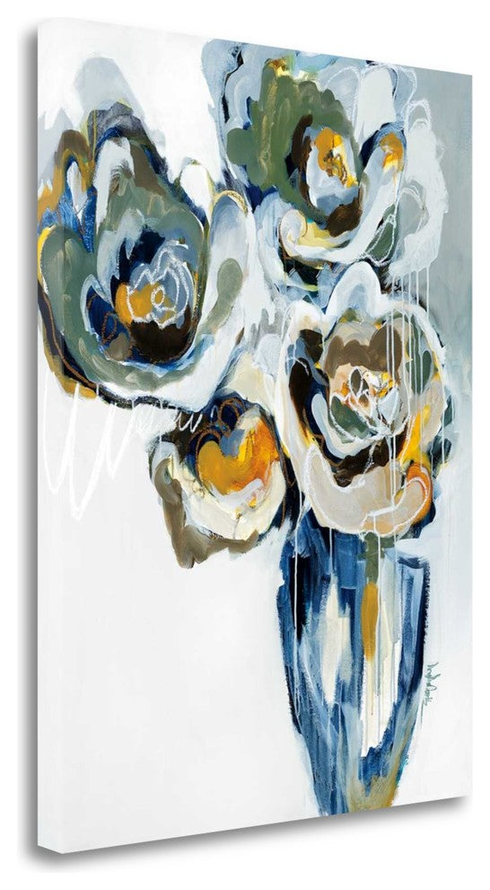 "Blooms Of Earl Gray" By Angela Maritz, Giclee Print on Gallery Wrap Canvas