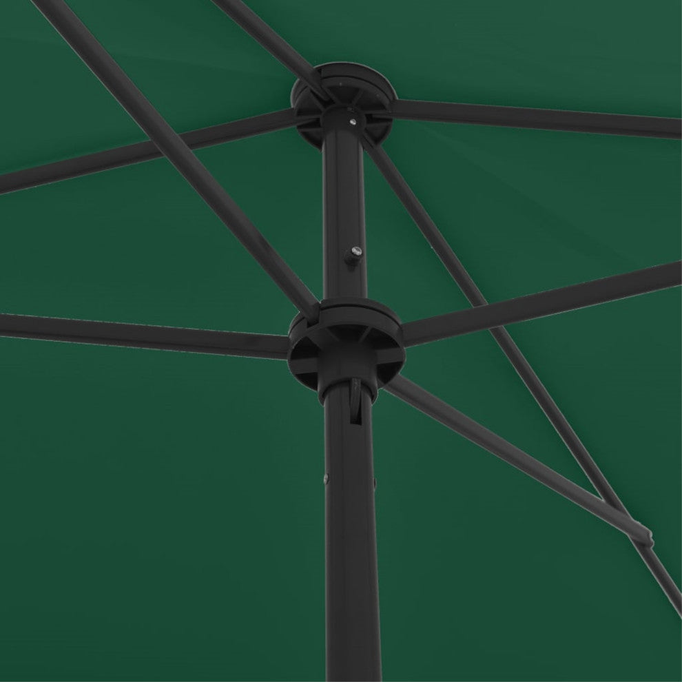 Vidaxl Beach Umbrella Green 78.7"x49.2"