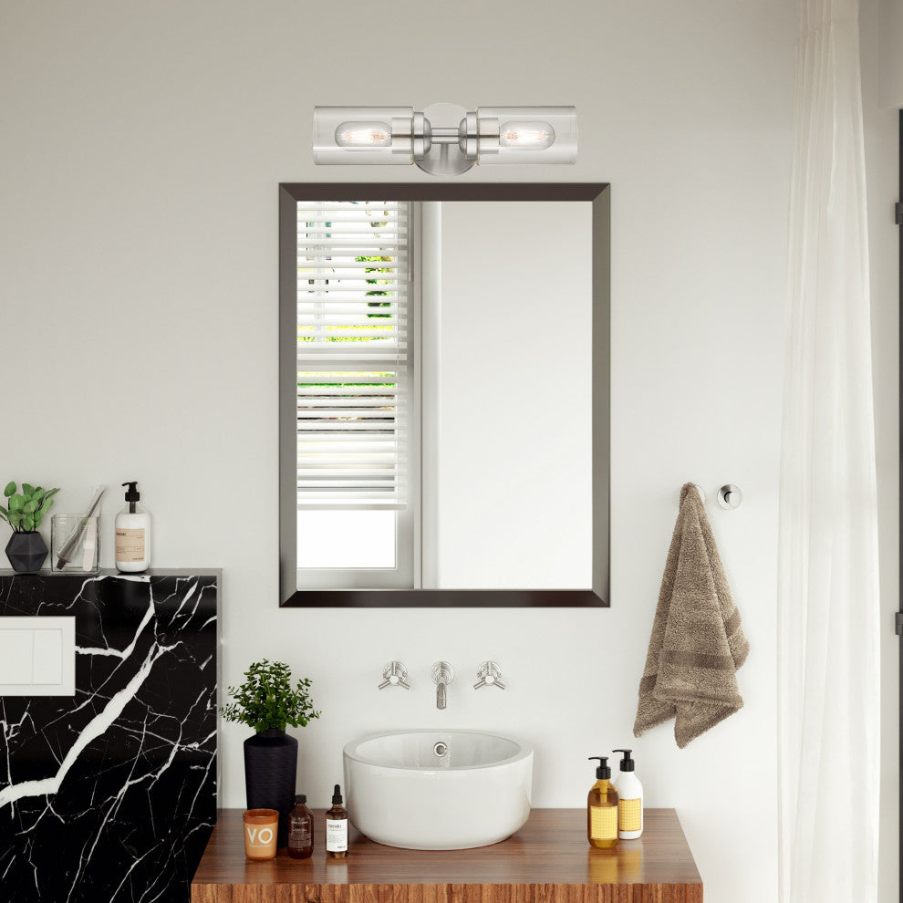 Whittier 2-Light Brushed Nickel Vanity Sconce