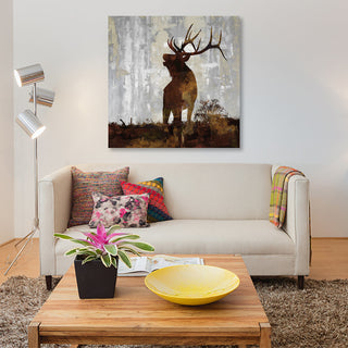 "Elk" by Carl Colburn, Canvas Print, 26"x26"