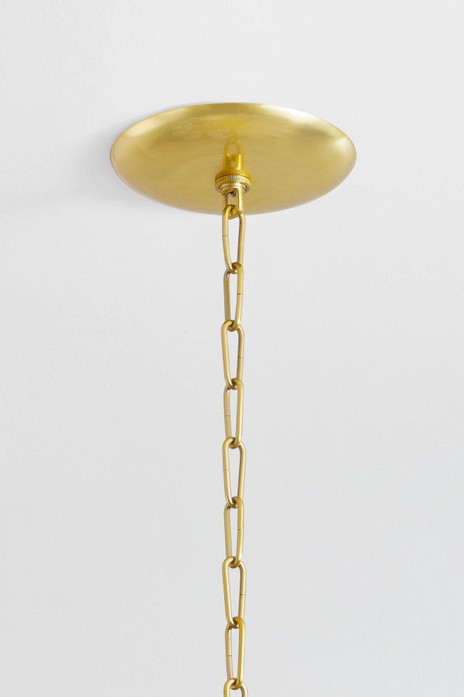 Darcia 24" Wide 7-Light Aged Brass Chandelier