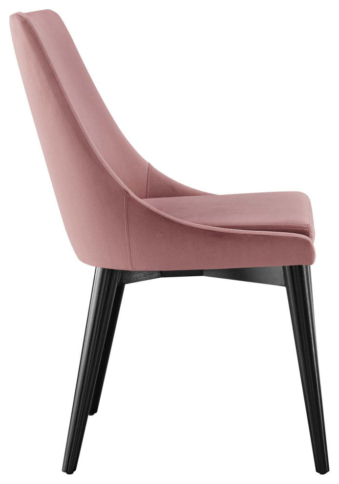 Viscount Accent Performance Velvet Dining Chairs, Set of 2, Dusty Rose