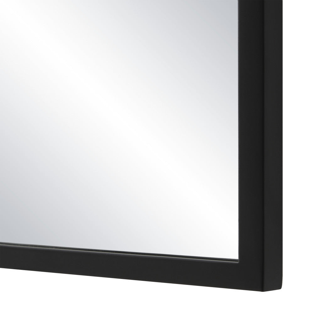 Gasel 30" Tall Rectangle Wall Mirror, Black