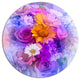 Rose Daisy And Gerbera Flowers, Floral Disc Metal Wall Art, 36"