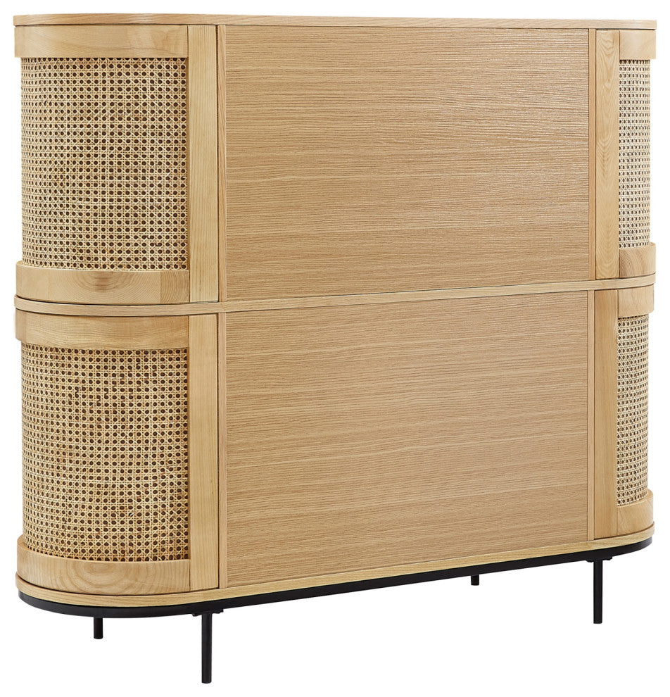 Loft Lyfe Darrius Cabinet, Storage, 4-Door, 55Lx17.7Wx47H, Oak
